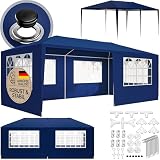 CASARIA® Pavillon 3x6m UV-Schutz 18m² Dachösen Wasserabweisend 6 Seitenteile Stabil Festival Festzelt Partyzelt Fenster Gartenzelt Fest B