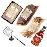 Food-United Grillpaket mit Develey Tomatenketchup 250ml, Landperle Frühstücksspeck 1000g, Landperle Rinderrippchen 800g & Landperle Pulled Beef 500g, das ideale Grill-Bundle für das gelungene BBQ