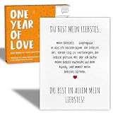 Date Ideen für Paare - Paarzeit Karten als Jahrestag Geschenk für Sie & Jahrestag Geschenk für Ihn - Kreative Hochzeitstag Geschenke für Männer & Frauen - Geschenke für Paare - (mit Herz-Karte)