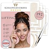 WOW STRIPES Schlupflider Augenlid LIFTING Stripes unsichtbar (192 Stk) | ohne OP, hautfreundlich, natürlich | Eyelid Tape Tapes Straps Strip als Lifting Set Augen-Lidstraffung Augenpads-M