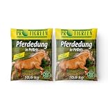 Pferdedung in Pellets 21 kg (2 x 10,5 kg) Mist Pferdemist Universal Dünger R