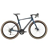 KABON Carbon Gravel Rennrad, T800 Carbon Fiber Rahmen 700C Rennrad mit 18 Gängen, integriertem Carbon Lenker, Scheibenbremsen Rennrad für Männer/F