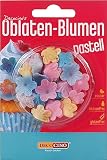 DECOCINO Oblaten-Blumen Pastell - essbare Blüten aus Esspapier, ideal zum Dekorieren von Hochzeits-Torten, Geburtstags-Kuchen, Cupcak