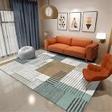 DJHWWD Teppich Kinderzimmer Mädchen Günstig Teppich Teppich Vorzimmer Grünes modernes Streifenmuster für pflegeleichten Teppich 160x210CM Grau Area Rug