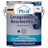 Plid® Garagenbodenbeschichtung Betonfarbe Außen & Innen frostsicher [2.5L Silbergrau] - Wasser & Wetterbeständig - Garagenbodenfarbe - Bodenbeschichtung Außen - Betonversiegelung Außenb