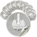 NFC Tag Sticker (10 Stück) NTAG215 Chip | 540 Byte Speicher | kompatibel mit iPhone Kurzbefehle iOS App Homekit - Android Smartphone Apps - Amiibo - Karte Tags 215 Aufkleber Stickers Chips S