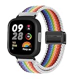 PAIYOTENDS Nylon Armbänder für Xiaomi Watch 3 Armband, mit Verstellbares Magnetischem Verschluss Geflochtenes Sport Ersatzarmband für Herren Damen Kompatibel mit Redmi Watch 3 Uhrenarmband (18)