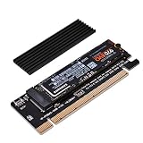 EZDIY-FAB NVME PCIE Adapter mit Kühlkörper, M.2 NVME SSD zu PCI Express Adapter mit Kühlkörper Unterstützt nur PCIe x16, unterstützt M.2 M Key SSD 2230 2242 2260 2280