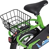 Puky Chaos Container M | Robuster Gepäckträgerkorb für Kinderfahrrad | Passend für Z2 Steel 12 Steel Classic 12 YOUKE 12 | Kinderfahrrad Zubehör | Einfach zu montieren | schw