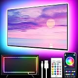 GIPOYENT LED-Leuchten für TV, 5M LED TV-Hintergrundbeleuchtung, für 45-75 Zoll TV, Musik Sync LED TV-Licht mit Bluetooth-Funktion - RGB-Farbwechsel-Lichtstreifen für Heimkino (16.4FT for 45'-75' TV)