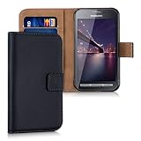 kwmobile Hülle kompatibel mit Samsung Galaxy Xcover 3 - Kunstleder Handyhülle mit Kartenfächern - in Schw