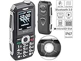 simvalley MOBILE Baustellenhandy: 4G-Outdoor-Handy, IP67, Dual-SIM, Radio, 2' / 5,08 cm Farbdisplay (Handys, Stoßfestes Handy, ohne Vertrag)