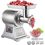 VEVOR Elektrischer Fleischwolf 850 W, Hackfleisch Maschine 150 kg pro Stunde, Elektrische Wurstmaschine 448 x 210 x 387 mm, Edelstahl Wurstmaschine 193 U/min, für Restaurant, Supermarkt, Metzg