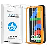 OMOTON Hartglas kompatibel mit Google Pixel 4a, Displayschutzfolie für Google Pixel 4a, [High Definition] [einfaches Ausrichtungswerkzeug] [4 Pack]