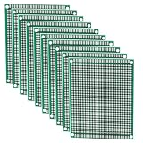 Heevhas Universalplatine doppelseitige Leiterplatten Universelle Leiterplatte Lochrasterplatine Lochrasterplatte PCB 7 x 9 cm Prototyp Kits PCB Board (10 Stück)