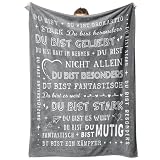 Juratar Geschenke für Frauen Männer, Personalisierte Decke Geburtstagsgeschenk für Frauen, Dankeschön-Geschenke für Freundin Schwester Kollegin, Superweiche Decke aus Flanell 62 * 52 Z