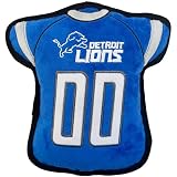 The 1st Ever Tough but Smooth Dog Toy NFL Detroit Lions Football Jersey Tough Pet Toy A Premium Quality Doggie Toy with Built-in Squeaker Sports Fans Favorite Chew Toy