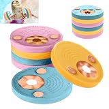6 Stück Schwimmscheiben für Kinder, Swimming Discs Kinder, Schwimmscheiben Kinder 3-7 Jahre, Kein Aufblasen Erforderlich für Jungen Mädchen Schwimmen L
