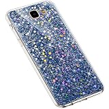 Uposao Kompatibel mit Samsung Galaxy J5 Prime Handyhülle Glänzend Glitzer Bling Strass Kirstall Schutzhülle Durchsichtig TPU Silikon Case Transparent Crystal Clear Hülle TPU Rückschale Etui,B