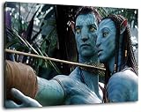 Avatar Format 60x40 cm Bild auf Leinwand, XXL riesige Bilder fertig gerahmt mit Keilrahmen, Kunstdruck auf Wandbild mit R