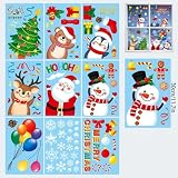 Bangquan Weihnachten Fensterbilder für Christmas Decoration, Wiederverwendbar Abnehmbar Dauerhaft Weihnachtsfensteraufkleber Fensterdeko W