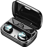 STECHNO Kabellose Ohrhörer, kabellose Kopfhörer, HiFi-Stereo, tiefer Bass, Bluetooth 5.3 Touch-Steuerung, Rauschunterdrückung, Mini-Ohrstöpsel, Mikrofon, In-Ear-Headset, IP7, wasserdicht, LED-Display