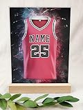 Chicago Fanartikel Acryl Tafel - Personalisiertes Geschenk, Basketball Geschenke Jungen, Basketball Trikot, Fanartikel, Fanartikel Kinder, Fan Geschenke, Chicago Trikot für Chicago-F
