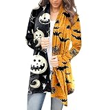 GFPGNDFHG Schuhe Damen Kurzmantel Pullover Mädchen Modisches Damen-Sweatshirt mit Halloween-Aufdruck, O-Ausschnitt, Rundhalsausschnitt, passende Pullover-Oberteile, lässige, langärmlig