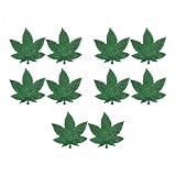 JISADER 3x 10 Teilige Brustpasteten, Glitzernde, Grüne, Blattförmige Brustaufkleber fü