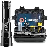 Esgofo LED Taschenlampe Extrem Hell 1000000 Lumen USB C Aufladbar, Große Reichweite Helle Multifunktionale Taktische Taschenlampen, Aufladbare Starke led-taschenlampe langlebig Flashlight Torch Lig