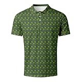Generisch Stilvolle lässige Alltagsbluse mit fließender Passform Allover-Print als vielseitige Tunika für Moderne Frauen (Dark Green, M)