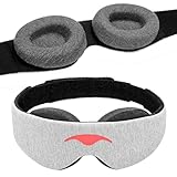 Manta Sleep Schlafmaske – Schlafmaske mit maximaler Abdunkelung & verstellbaren Augenmuscheln, Komfortable Passform für Seitenschläfer & Mittag