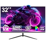 Gawfolk PC Monitor 32 Zoll UHD 4K 60Hz, Ultraklar (3840×2160p) Computer Bildschirm mit FreeSync, HDMI, DisplayPort, 178° Betrachtungswinkel, Unterstützt VESA100*100