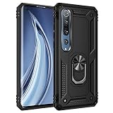 BestST Hülle für Xiaomi Mi 10/mi 10 pro Hülle 360 Grad Handyhülle Bumper Case Robust Cover [Ultra Hybrid Schutzhülle ]+ Displayschutz für Xiaomi Mi 10/mi 10 pro Schw