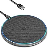 15W Wireless Charger, Induktive Ladestation für iPhone 17/16/15/14/13/12/Pro/Max/Plus/Mini/XS/XR, AirPods, Induktions Kabelloses Ladegerät für Samsung Galaxy S25/S23/S22/S21/S20/Note 20