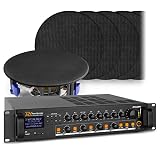 Power Dynamics Soundsystem mit Verstärker mit Bluetooth und 24x eingebauten Lautsprechern (schwarz) - 4 Z