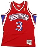 Mitchell & Ness Allen Iverson #3 Philadelphia 76ers 1996-97 Swingman NBA Trikot ROT, L
