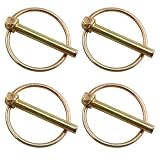 E-outstanding Linch-Pin 4 Stück 45 mm robuste Lynch Pin Shaft Verriegelungsstift Sortiment Kit für Bauernhof Traktoren Anhänger LKW Rasenmäher Trolleys und Wagen M6 (1/4 Zoll)