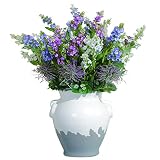 CRBUDY Künstliche Blume, Lavendel, künstliches Blumenarrangement, Seidenblumenstrauß zur Präsentation künstlicher Blumen-Bonsais im Wohnzimmer, Büro und Schlafzimmer, kü
