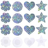 Sibba Brustwarzenabdeckungen Pastöse Pasties 8paar Rave-Party Bh Lifting-Haut Luxus-Pailletten Brustwarzenabdeckung Klebrige BrustblüTenbläTter Aufkleber Brüste Wasserdicht Bequem Lounge Dessous D