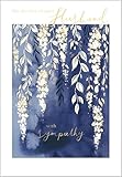 Abacus Cards Trauerkarte für den Verlust des Ehemanns – Beileidskarte mit Aquarell botanischem Design und geprägter Folienoberfläche – künstlerische Trauerk