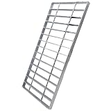 MASSLUNT Abflussgitter aus verzinktem Stahl, 50,8 x 30,5 cm, für NDS 30,5 cm PRO-K, Außenablaufabdeckung, B-Klasse, Ersatz-Abwasserrost, langlebig, strapazierfähig, silberfarben, rechteckig,