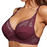 Klassische BHS für Damen - Breathable Cool Liftup Air Bra Soft Cup Ohne Bügel Sexy V-Ausschnitt BH Breathable Zero-Feeling Bustier Baumwoll Bra Rückenfrei Gekreuzt Rück