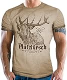 Trachten Herren T-Shirt im Vintage Retro Used Look - Für echte Bayern Fans: