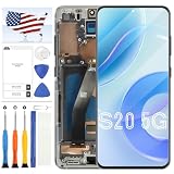 Incell Ersatzdisplay für Samsung Galaxy S20 5G SM-G981 SM-G981F SM-G981U LCD-Display Digitizer Bildschirm Touch Reparatur-Set mit Rahmen (keine Fingerabdruck-Funktion, nicht für 4G)