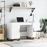 Somanki Schreibtisch Hochglanz-Weiß 140x50x75 cm Holzwerkstoff, Gaming Tisch, Computertisch, Computer Desk, Office Table, Bürotisch, Arbeitstisch, Nähtisch, Pc Tisch - 829574