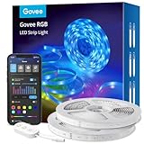 Govee WiFi LED Strip 10m, Smart RGB LED Streifen 2x5m, App-steuerung, Farbwechsel, Musik Sync, funktioniert mit Alexa und Goog