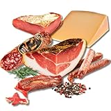 BAVAREGOLA 6er Südtiroler Spezialitäten Probierset - Südtiroler Speck, Käse, Salami & Schinken von Viktor Kofler/Lana in einem S