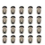 3Dman PC4-M10 Male Straight Pneumatic PTFE Tube Push In Quick Fitting Connector for E3D V6 Long Distance Bowden Extruder 3D Printers-20p