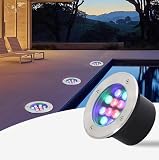 THEGA LED Buried Lampe - Bodenstrahler Außen, Eingebetteter Bodenstrahler mit 220 V Wechselstrom, wasserdichte IP67-Einbauleuchten für den Außenbereich, für Rasen/Terrasse/Garten(Yellow,1W)